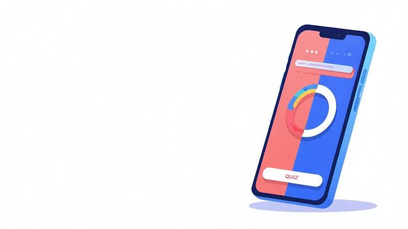 Illustration of a mobile phone showing a compliance quiz with a progress ring, representing micro-learning