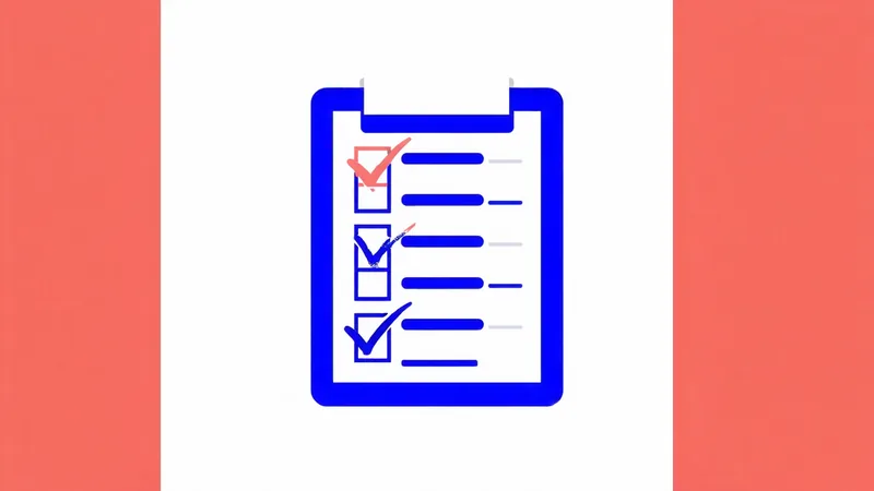 Abstract audit checklist and compliance documentation concept illustration